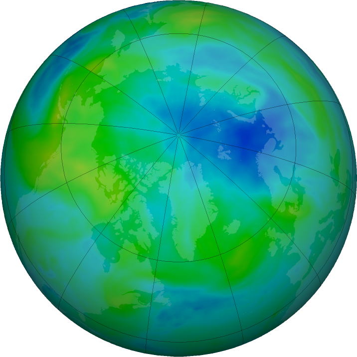 Arctic ozone map for 30 September 2021